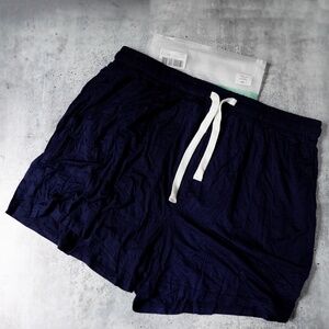 NWT NIP Vlazom navy blue knit pajama shorts women size L large